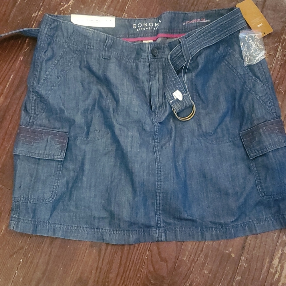 Blue jean skort